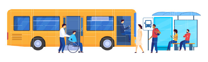 Bus behindertenfreundlich