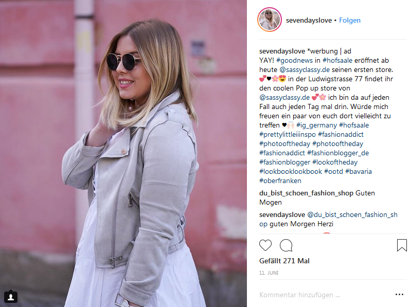 Einzelhandel in der Innenstadt stärken mit einer Influencerin
