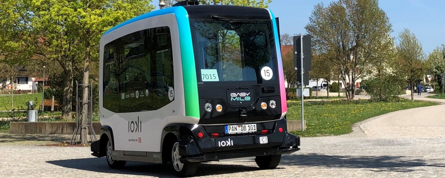 Autonomer Bus im Bad Birnbacher Park - Foto DB AG (Carolin Frick)