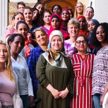 Viele Frauen machen den Hauptschulabschluss, wie die Gruppe dieses Lehrgangs.