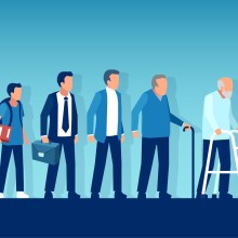 Lebenszyklus Symboldbild zu demografischer Wandel