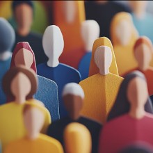 Zensus bunte Figuren Symbolbild